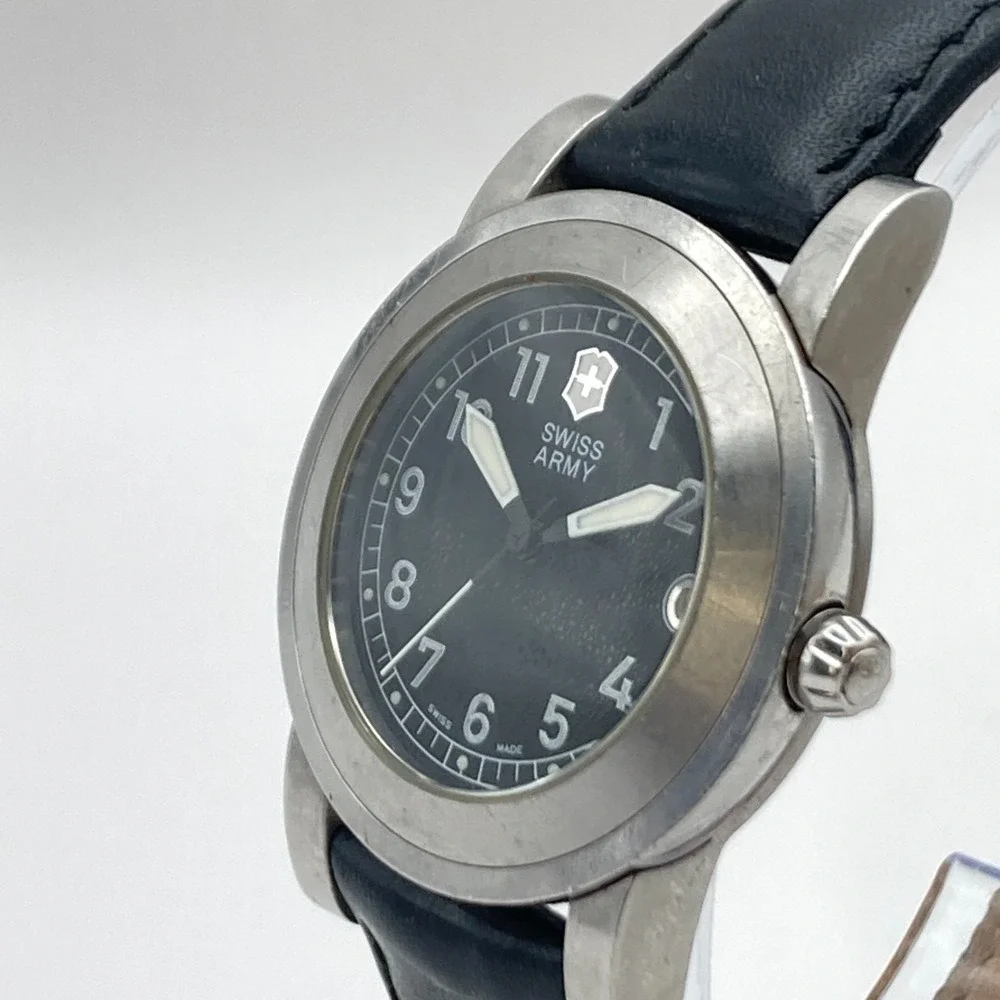 Victorinox Cavalier Small Women's Watch 32mm Swiss Army Silver Tone New Battery